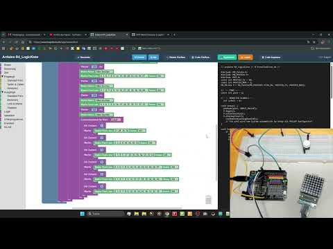Blockly für Arduino, Tutorial digitaler Würfel auf einer 8x8 DOT Matrix mit max7219 Chip