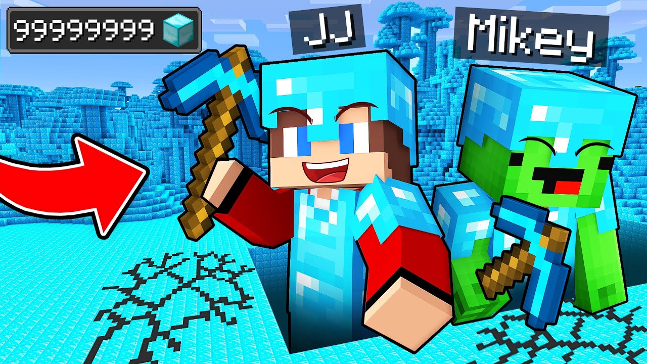 Mikey and JJ Have 1 Million Diamonds in Minecraft (Maizen)