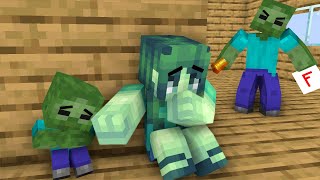 Monster School: poor baby zombie bad family - Minecraft Animation