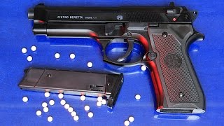 Beretta model 92 FS airsoft spring pistol - review and shooting test screenshot 1