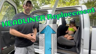 0306 Crew Cab Gmc Chevy Headliner removal and replacement PART 1