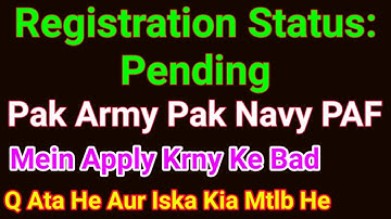 Registration Status Pending Solution | How To Solve This Problem | joinpakarmy.gov |Sultan Sulahudin