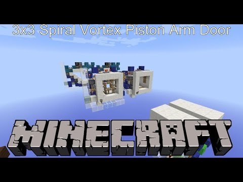 Minecraft 3x3 Spiral Vortex Piston Arm Door Tutorial - YouTube