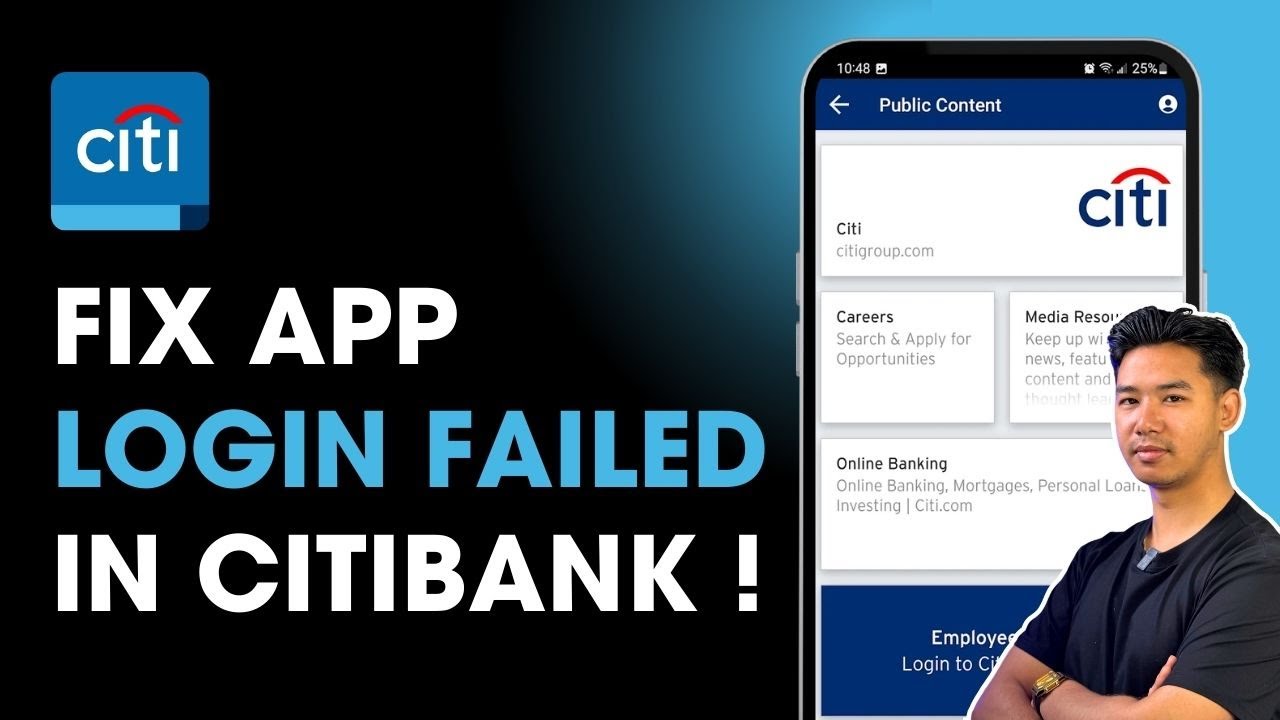 Как исправить ошибку входа в приложение Citibank!
