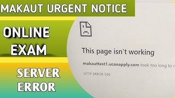 SERVER ERROR ! MAKAUT URGENT NOTICE