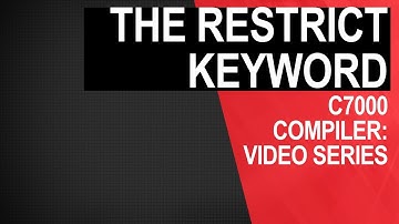 C7000 compiler: the restrict keyword