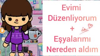 Evimi düzenliyorum+Eşyalarımı nereden aldım! Toca Life World Türkçe / Toca Life Queen