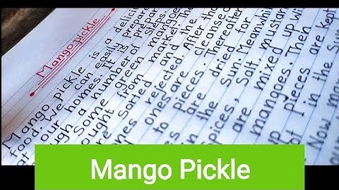 Processing writing of Mango pickle 🥭 | Easy processing writing step by step |