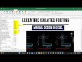 Design of Isolated footing (Eccentric) Manually | Excel Sheet | IS 456 | Municipal Structure report