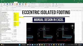Design of Isolated footing (Eccentric) Manually | Excel Sheet | IS 456 | Municipal Structure report