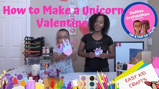 Easy Valentines Day Craft | Make a Magical Unicorn #valentinecraft #diygreetingcard #easycraft