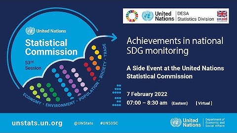 UNSC53 side event: Achievements in national SDG monitoring