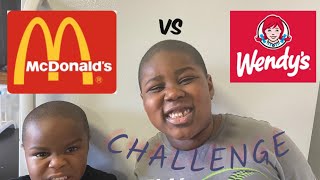 MCDONALDS VS WENDYS FOOD CHALLENGE