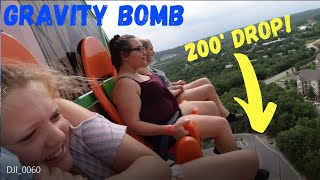 Gravity Bomb at Bigfoot fun park in Branson Mo. 200ft drop! screenshot 5