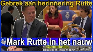 Mark Rutte in het nauw door gebrek aan herinnering over actief besluit gaswinning Pegas Tweede Kamer