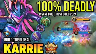 KARRIE BEST BUILD 2024 | BUILD TOP GLOBAL KARRIE GAMEPLAY | MOBILE LEGENDS✓