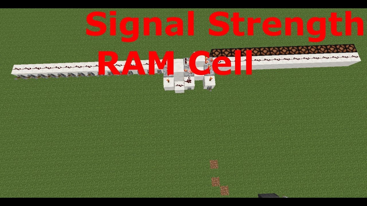 Minecraft Redstone Signal Strength Ram Cell Youtube