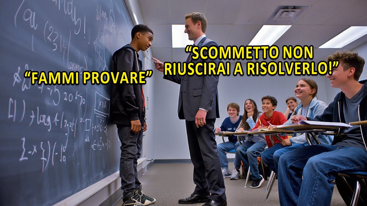 Il professore prende in giro uno studente nero con un’equazione impossibile… poi se ne pente