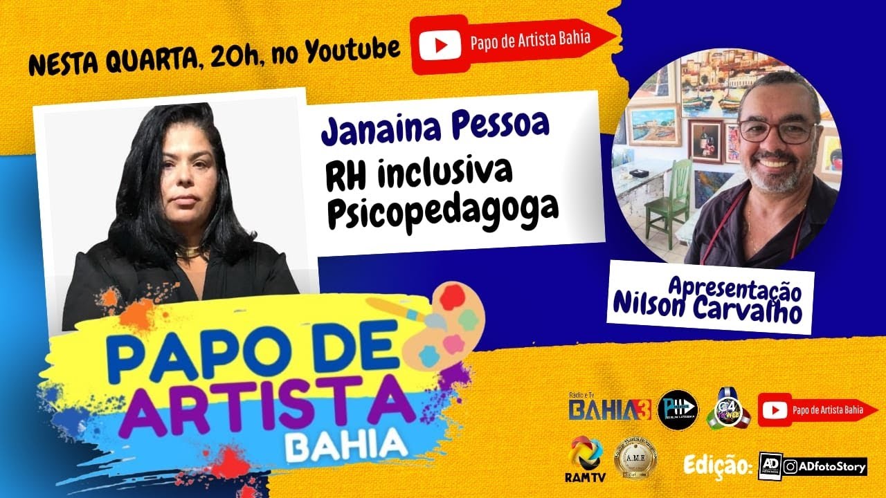 TITULO: #169 - ENTREVISTA JANAINA PESSOA /PROGRAMA PAPO DE ARTISTA BAHIA - BY NILSON CARVALHO