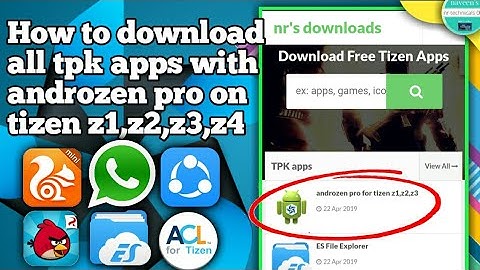 How to download all tpk app and androzen pro on tizen | install androzen pro on tizen