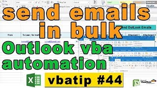 how to send bulk emails in vba - send auto email in outlook - vbatip#44