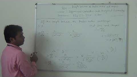 angle between the radius vector and tangent Part 2