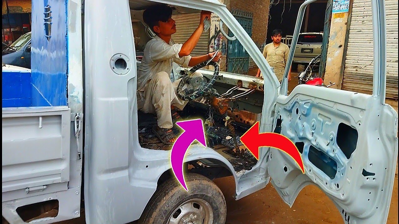 Extreme Dangerous Accident Mini Truck Paint Restoration || How to Paint Mini Truck