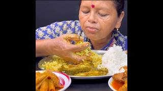 SPICY FISH CURRY🔥 BASMATI RICE || #shorts #mukbangn #asmreating #mukbangasmr #asmr