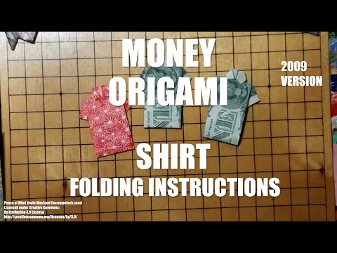 Origami Money Shirt Instructions