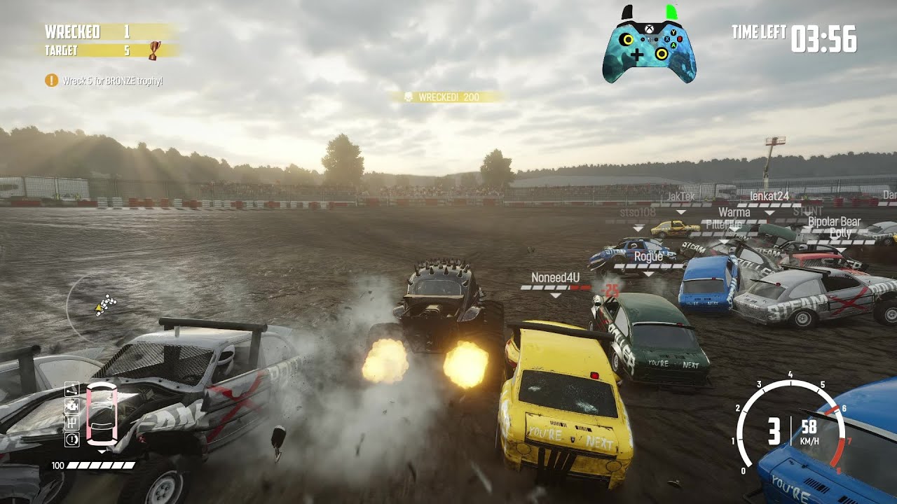 Wreckfest 25.06.17 Bugzilla Rampage Rush - Fairfield Mud Pit Demolition ...