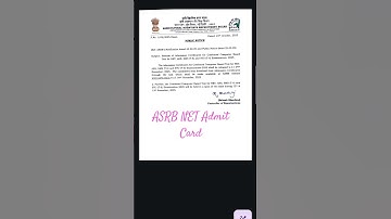 ASRB Re release of Admit Card 2025 #asrbnet2025 #homescience