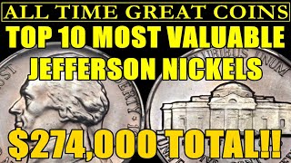 🔥TOP 10 Most Valuable Jefferson Nickels On Heritage Auctions - ALL TIME GREAT COINS