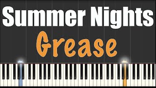 Video voorbeeld van "Summer Nights - Grease - Piano Tutorial [MIDI and Sheets in Description]"