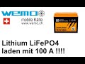 Liontron LiFepo4 Batterie 12,8 Volt 80 Ah mit 100 A laden Test Vergleich