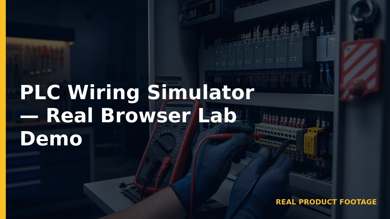 PLC Wiring Simulator — real guided browser lab demo