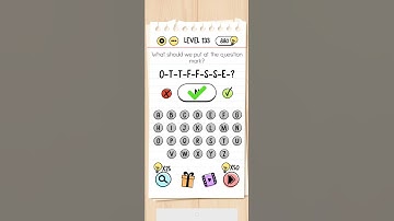 Brain Test Level 133 what should we put at the question mark walkthrough answer