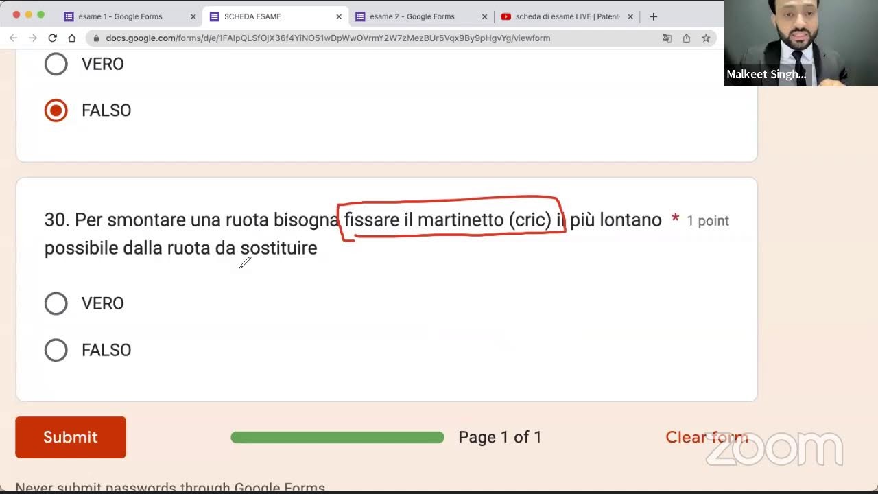 scheda di esame LIVE | Patente B in Punjabi | Nita and brothers