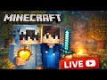 Minecraft live stream with my friend Survival series ⛏️ #trending #virel #live