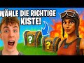 WÄHLE DIE RICHTIGE KISTE UM ZU GEWINNEN! 🍀