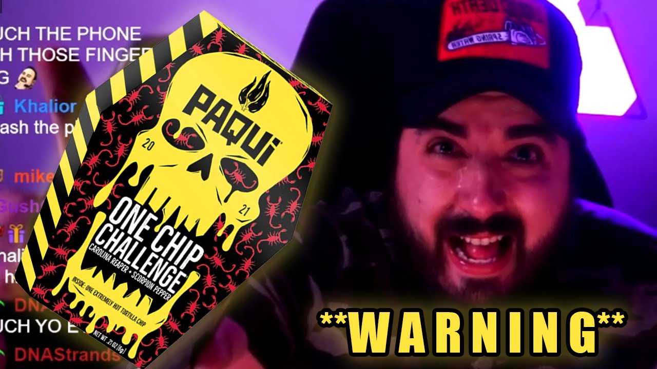 *WARNING* ONE CHIP CHALLENGE + REAPER HOT SAUCE VS. TWITCH STREAMER LIVE REACTION !! *SPICY