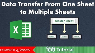 Transfer Data From One Sheet to Multiple Sheets Automatically in Excel (Hindi)