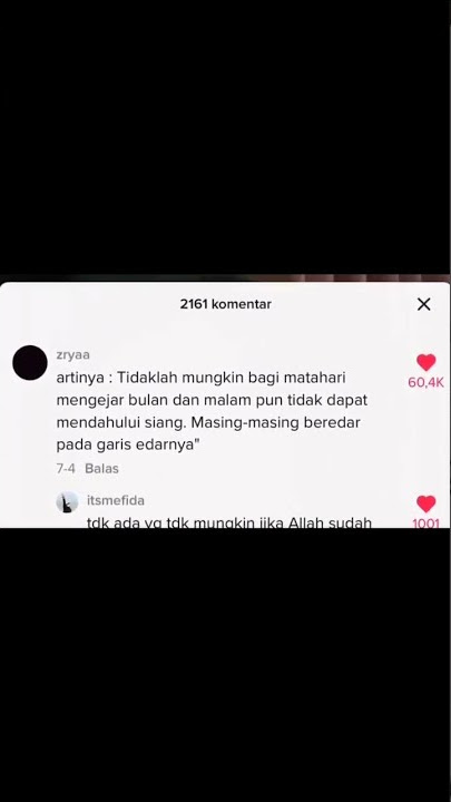 Kita seperti surat yasin ayat 40, sad posting.