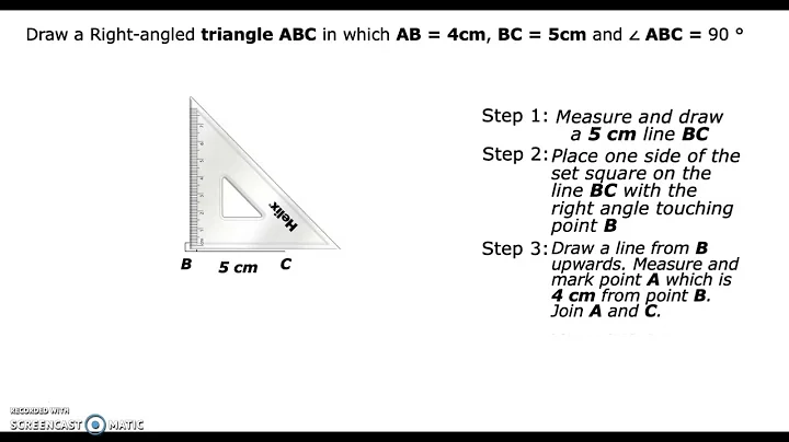 Right-Angled Triangle Using Set Squares    #Right-angled Triangle #Sets Square