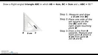 Right-Angled Triangle Using Set Squares    #Right-angled Triangle #Sets Square