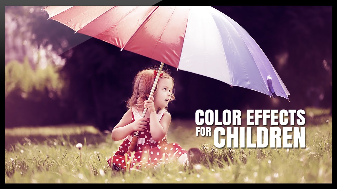 Photoshop Tutorial Photo Effects - Color Effects For Children - YouTube