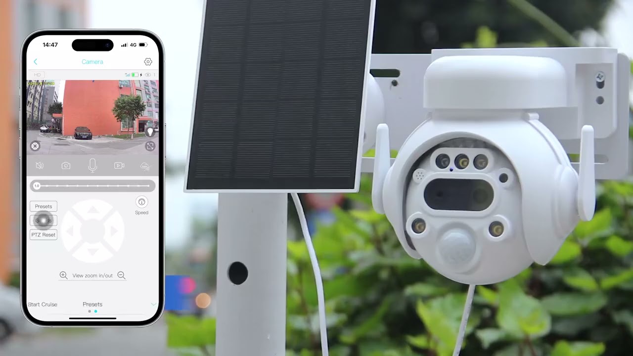 SHIWOJIA 4K 8MP WIFI Solar Camera 12X ZOOM Color Night Vision Surveillance PIR Monitor PTZ Camera 4G