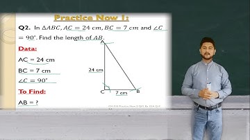 Ex 10A Q # 3,4 | Practice Now 1 Q#2 | How to find hypotenuse using Pythagoras Theorem | Class 8th