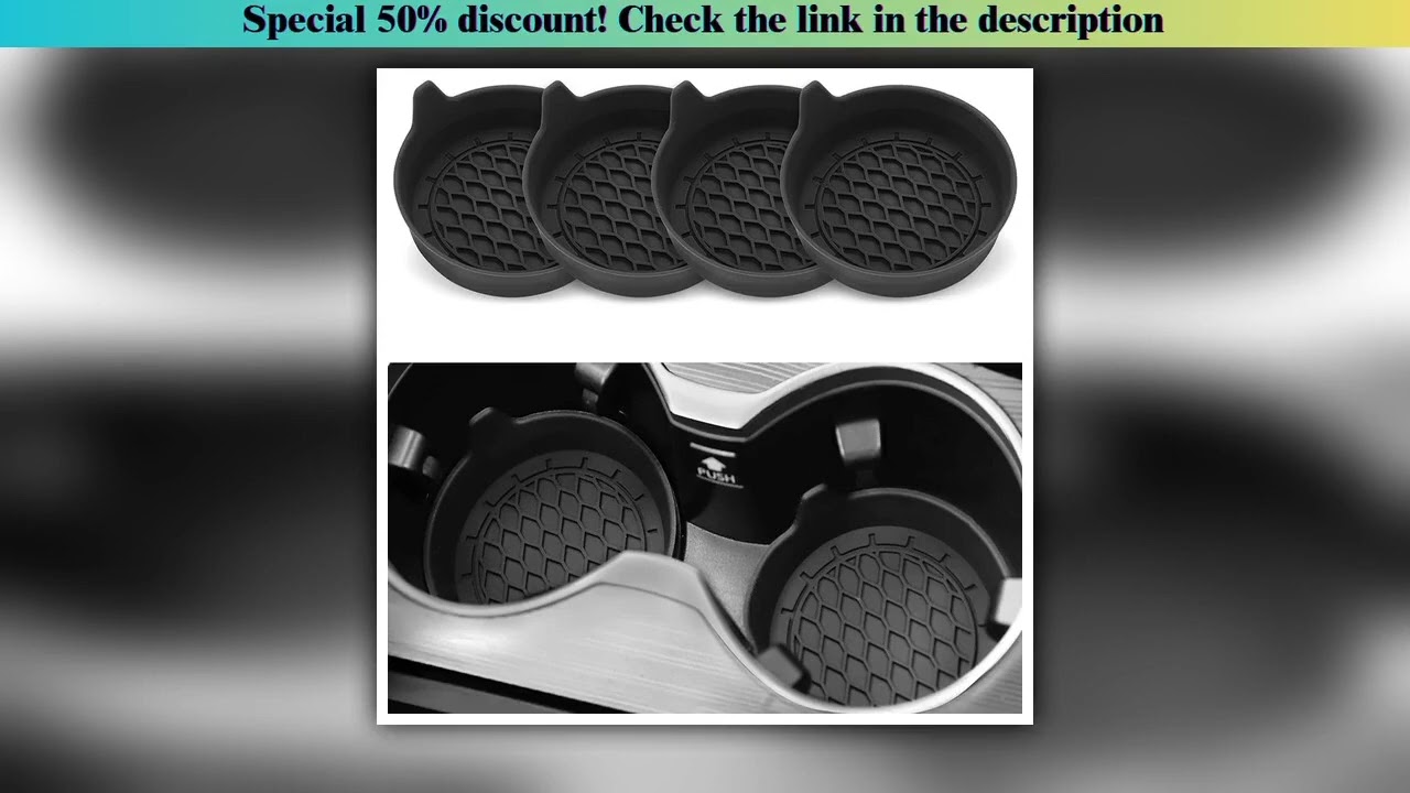 Get 2Pcs 8cm Soft Silicone Car Cup Coaster Anti-Slip Cup Holder Waterproof Non-Slip Sift-Proof Spill