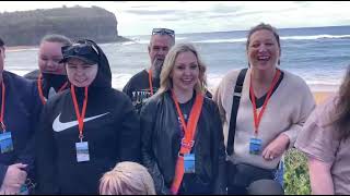 Ally Harris (Dana) singing on the Location tour of Home and Away