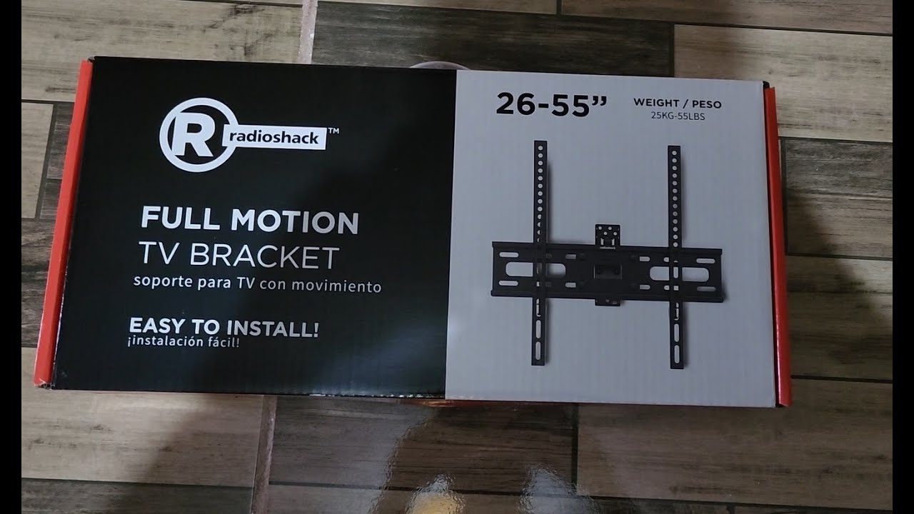 Radioshack Full Motion TV Bracket - YouTube